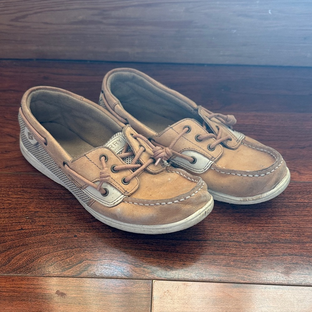 Sperry Kids Light Brown Moccasins